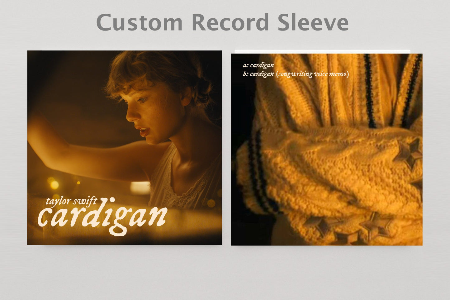 Cardigan 12” Picture Disc Custom Sleeve for Vinyl (Copy) (Copy)