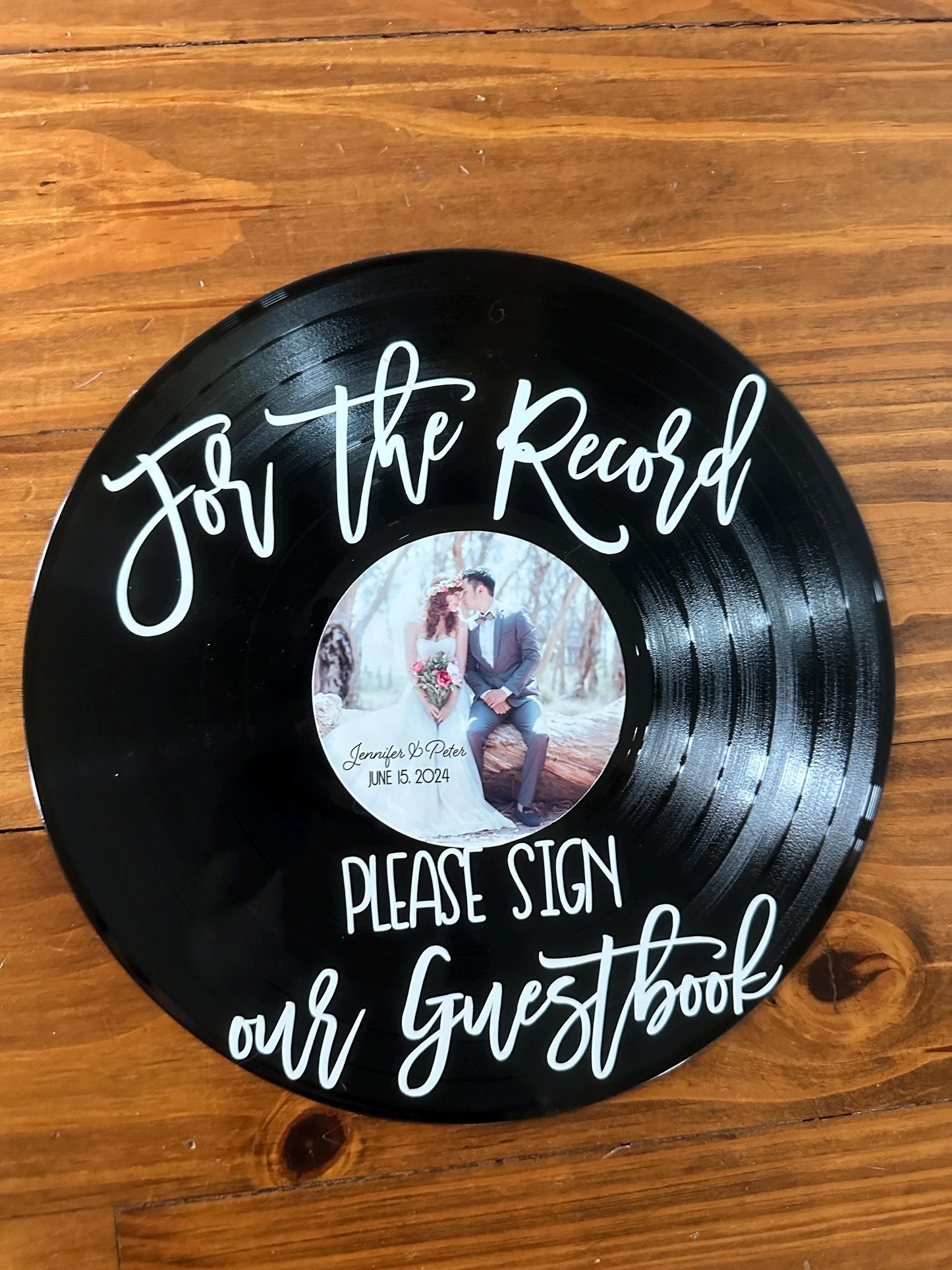 Custom Wedding Enlopment Record Sign, Vinyl Record Decor for Wedding Gift