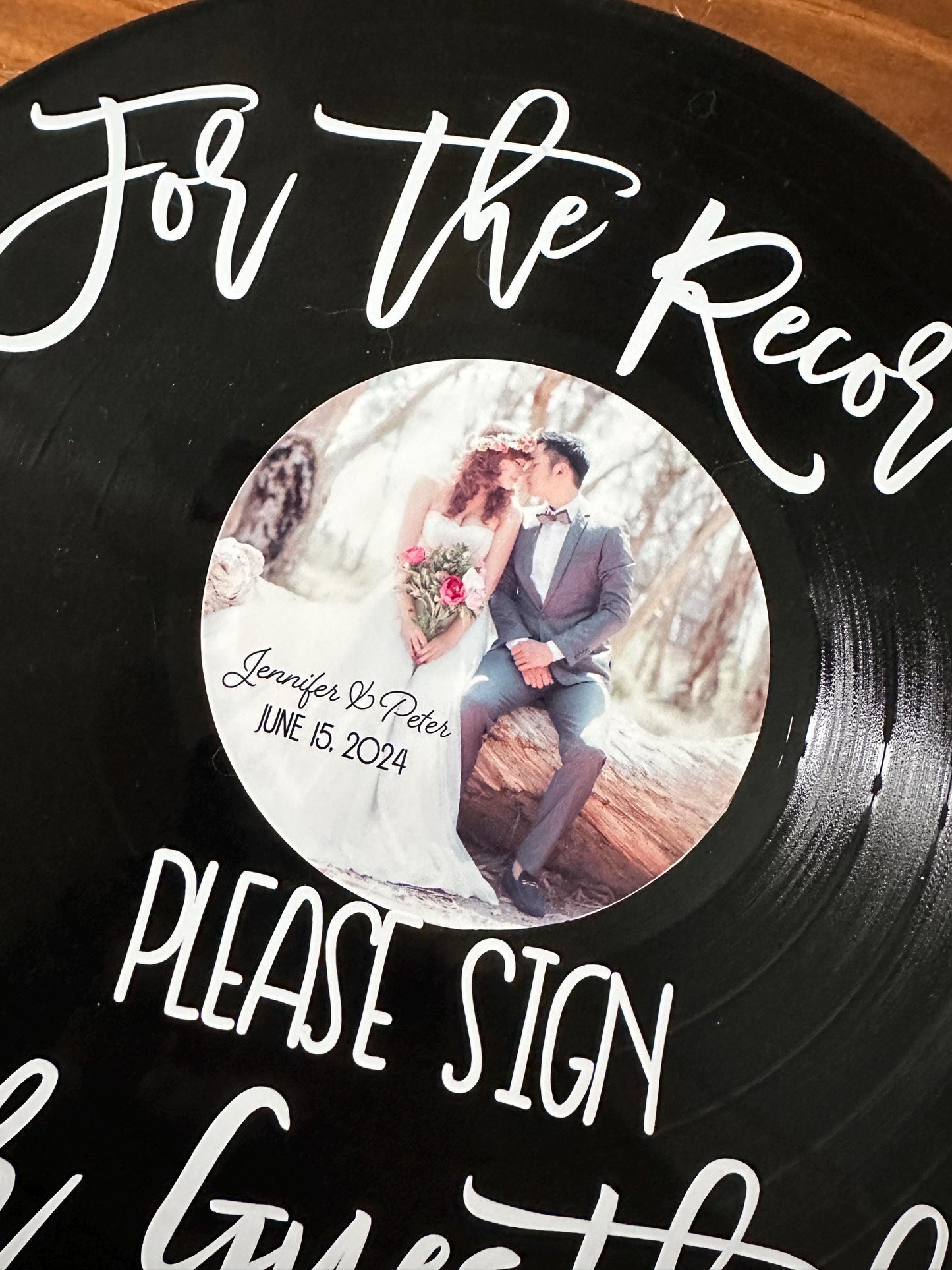 Custom Wedding Enlopment Record Sign, Vinyl Record Decor for Wedding Gift