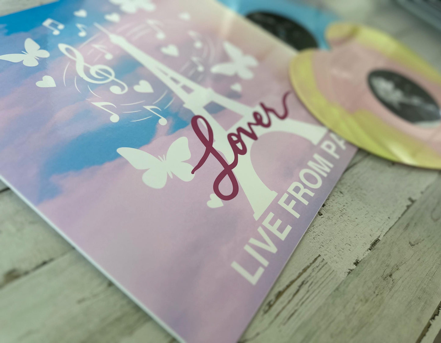 Live from Paris 2025 Version Custom Vinyl Sleeve LLFP Heart Shaped Protective Jacket
