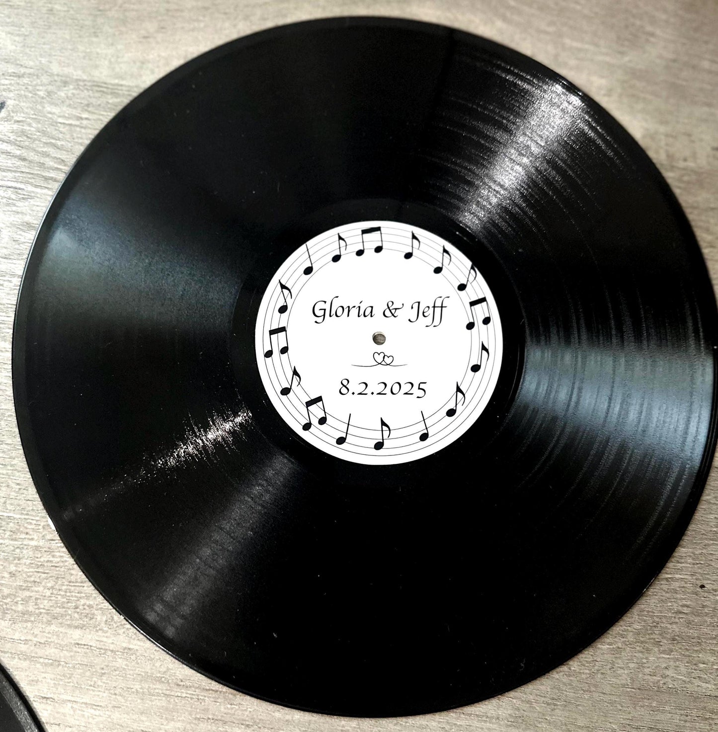 Wedding Record Guestbook with custom label for signatures, graduation guestbook, For the record sign our guestbook vinyl
