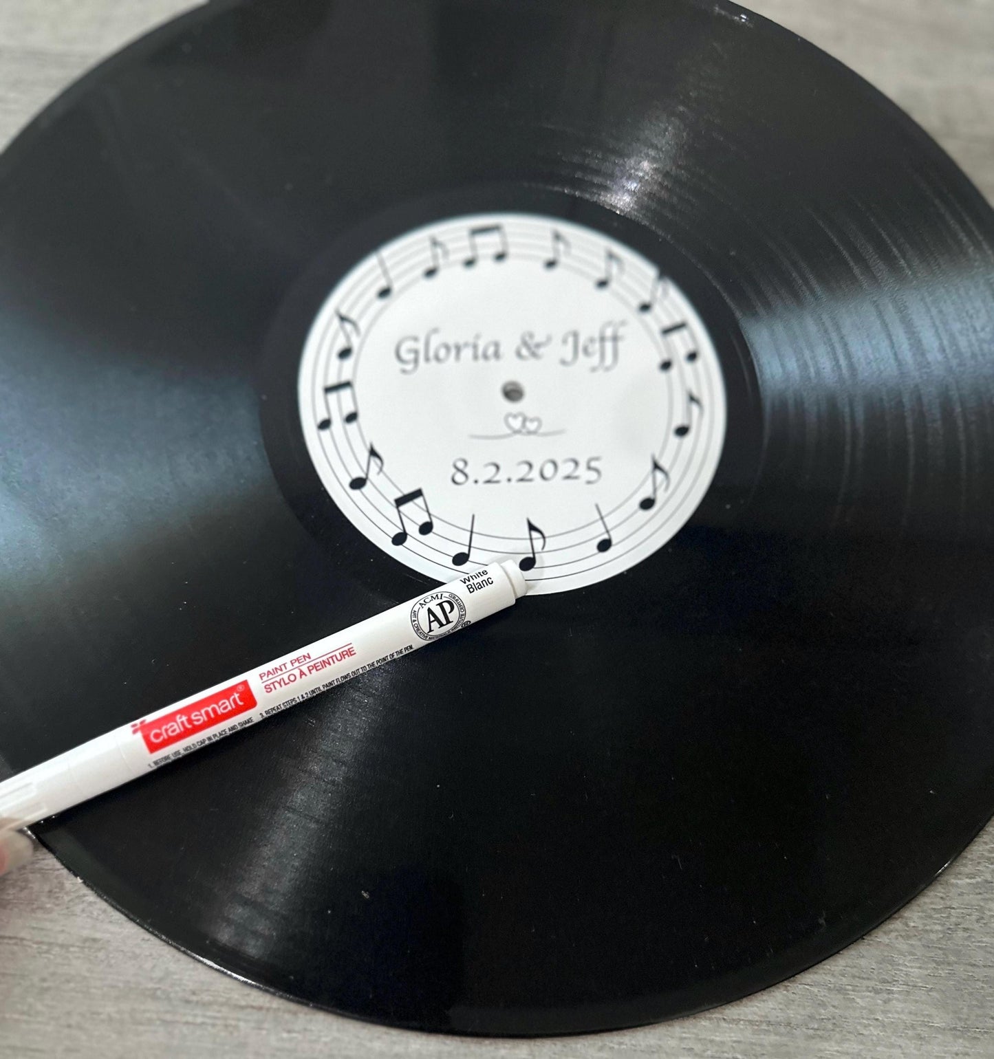 Wedding Record Guestbook with custom label for signatures, graduation guestbook, For the record sign our guestbook vinyl