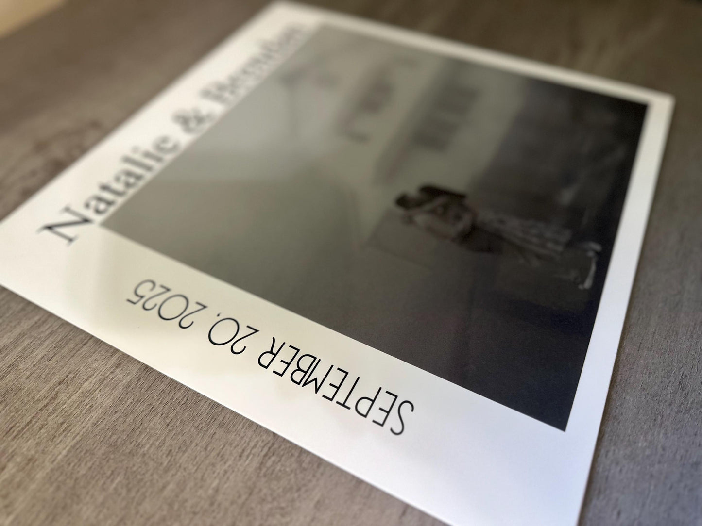 Custom Photo Vinyl Record Sleeve, Sticker for Record Label, Record Jacket for Wedding Guestbook, Personalized Guest book, Music Themed