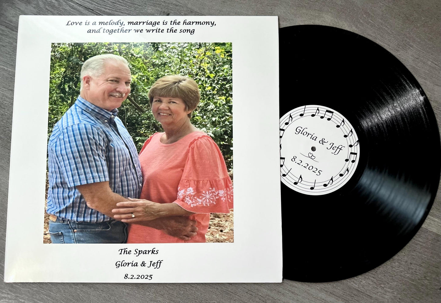 Wedding Record Guestbook with custom label for signatures, graduation guestbook, For the record sign our guestbook vinyl