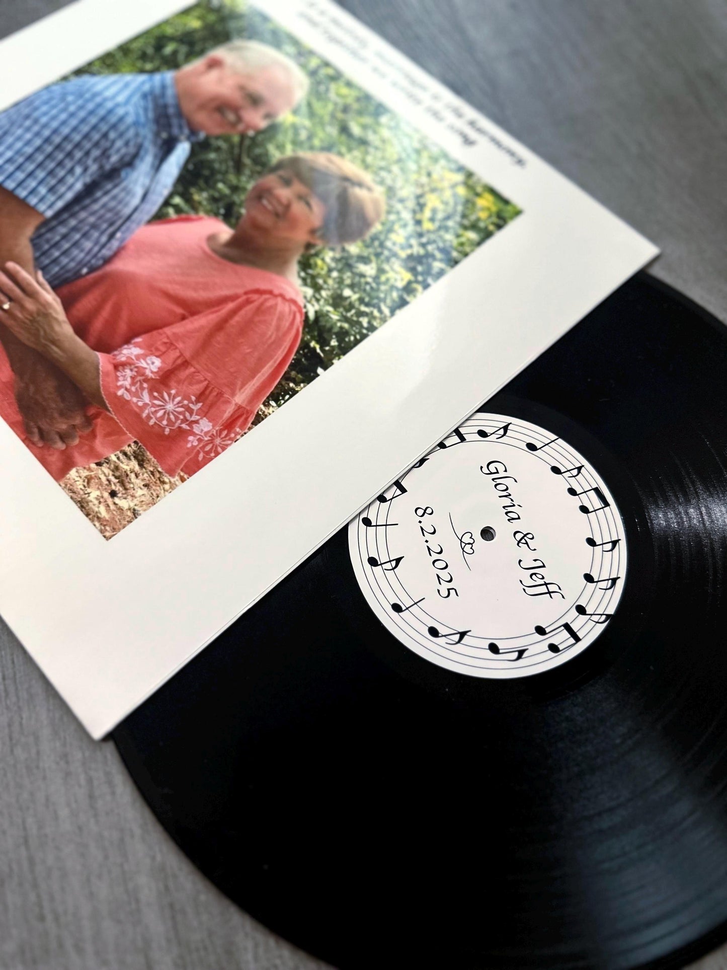 Wedding Record Guestbook with custom label for signatures, graduation guestbook, For the record sign our guestbook vinyl