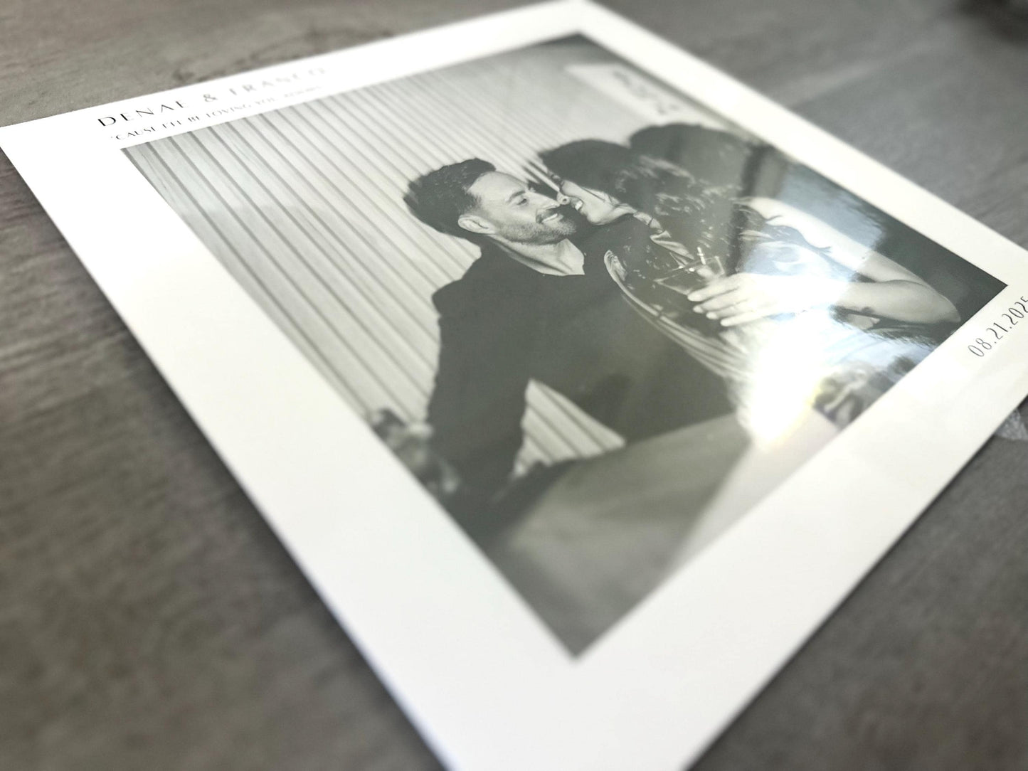 Custom Wedding Vinyl 12” Sleeve Full Picture Record Jacket with Clear Protective Jacket