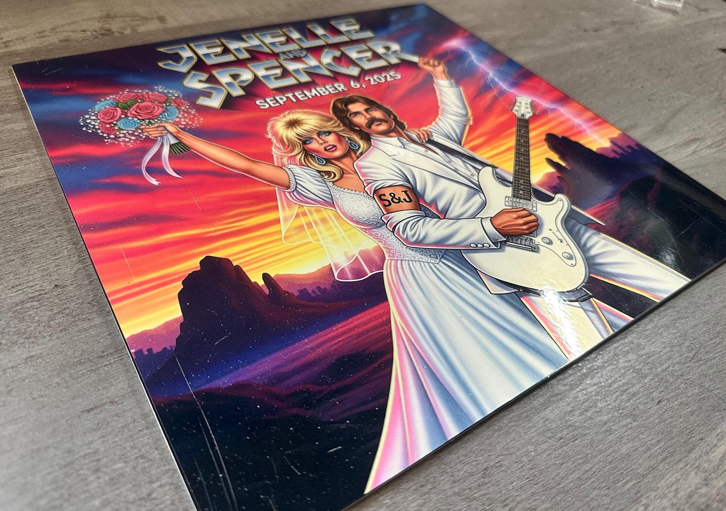 Custom 12" Vinyl Record Sleeve – Full Photo Album Cover – Wedding Guestbook, Picture Disc Sleeve, Replacement Jacket or Gift