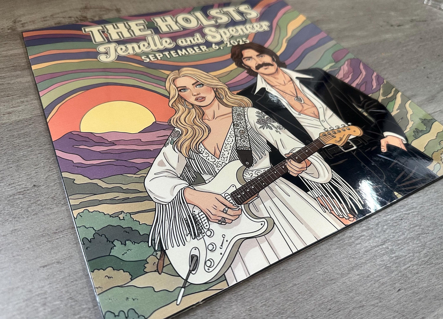 Custom 12" Vinyl Record Sleeve – Full Photo Album Cover – Wedding Guestbook, Picture Disc Sleeve, Replacement Jacket or Gift