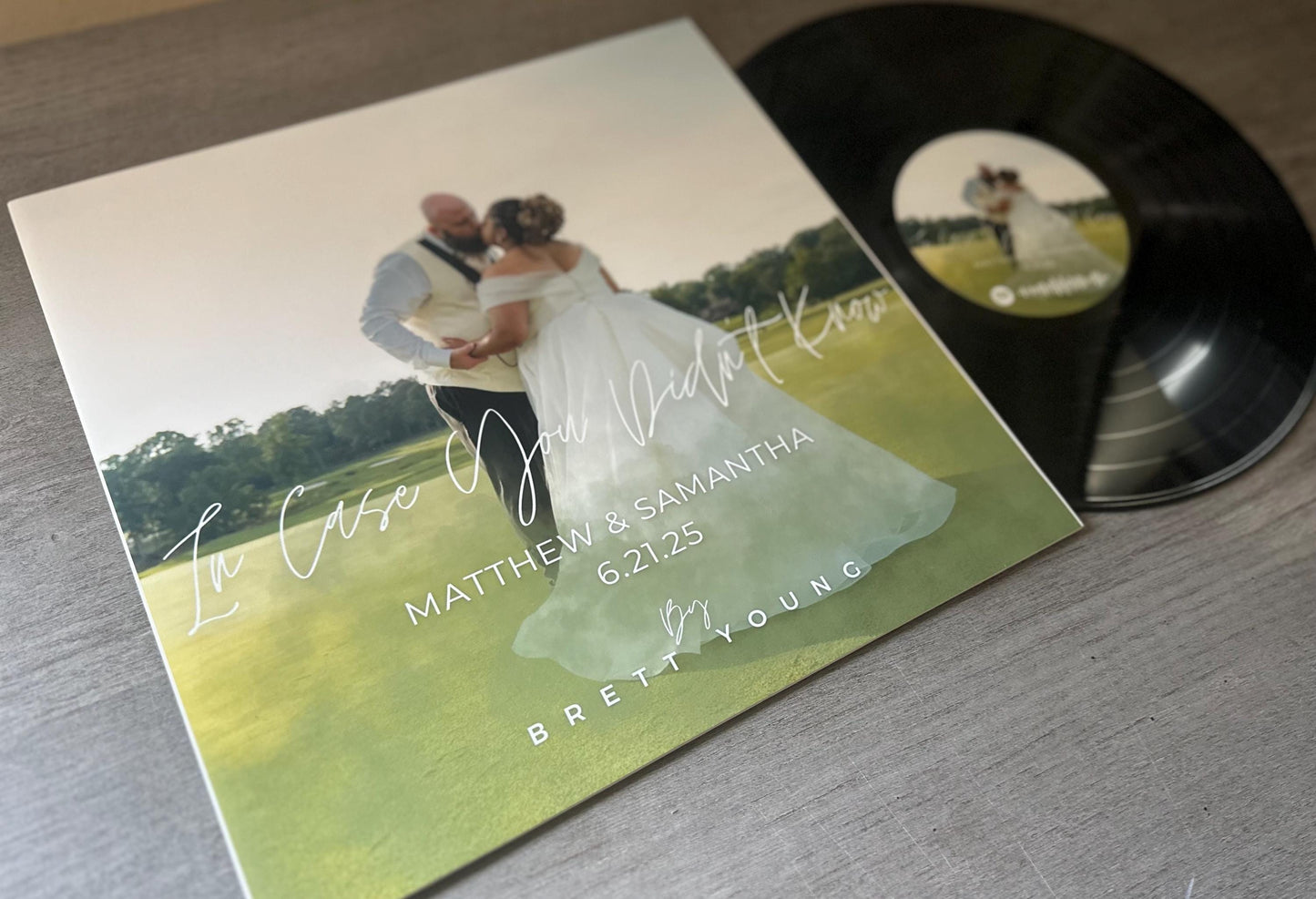 Custom Full Photo 12” Vinyl Record Sleeve and Record with Label