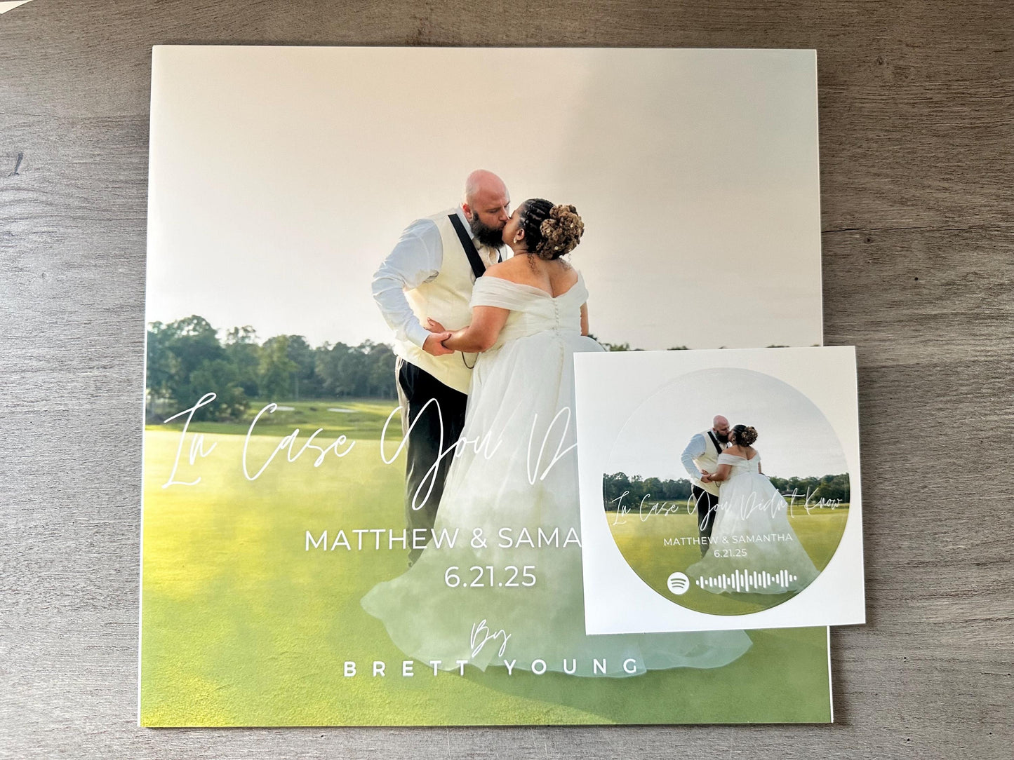 Custom Full Photo 12” Vinyl Record Sleeve and Record with Label