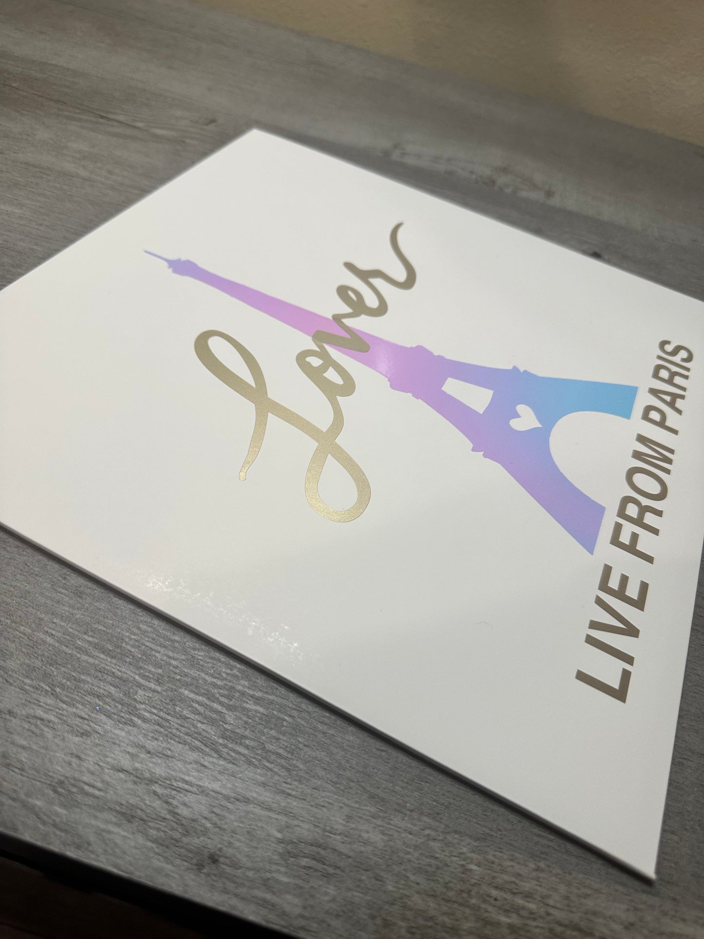 Lover Live from Paris Eiffiel Tower Design Custom Vinyl sleeve