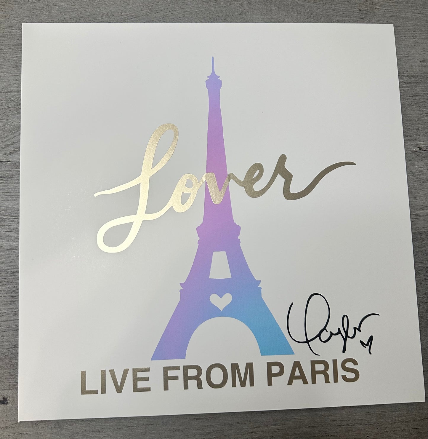 Lover Live from Paris Eiffiel Tower Design Custom Vinyl sleeve