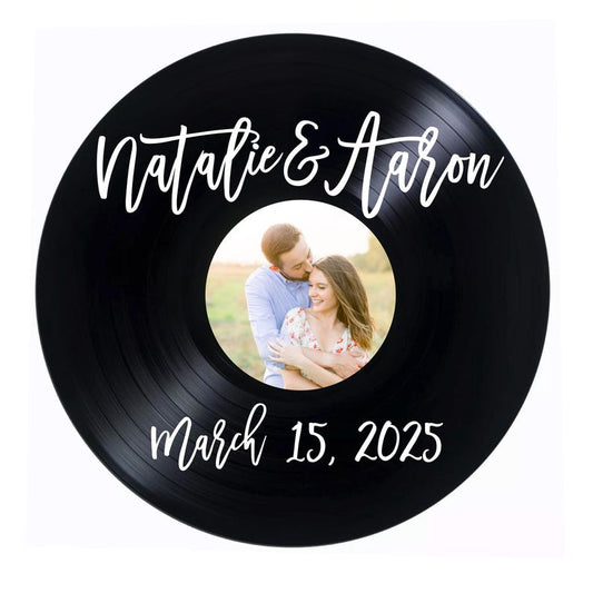 Custom Wedding Record Welcome Sign with picture, Welcome to our Wedding vinyl sign