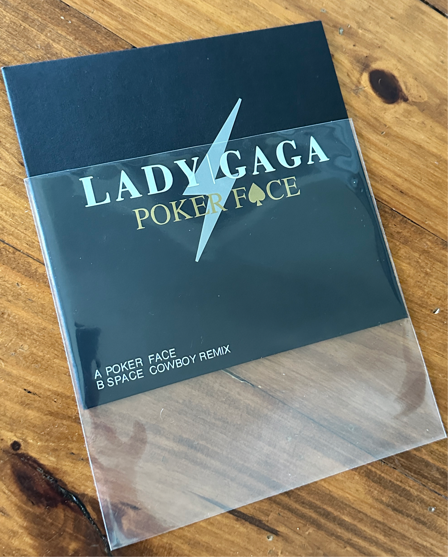 (Copy) Custom vinyl sleeve for 7” vinyl Lady Gaga Poker Face picture disc