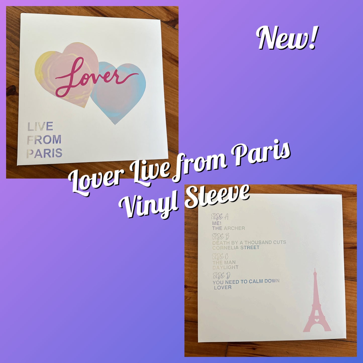 Lover Live from Paris Custom Vinyl sleeve