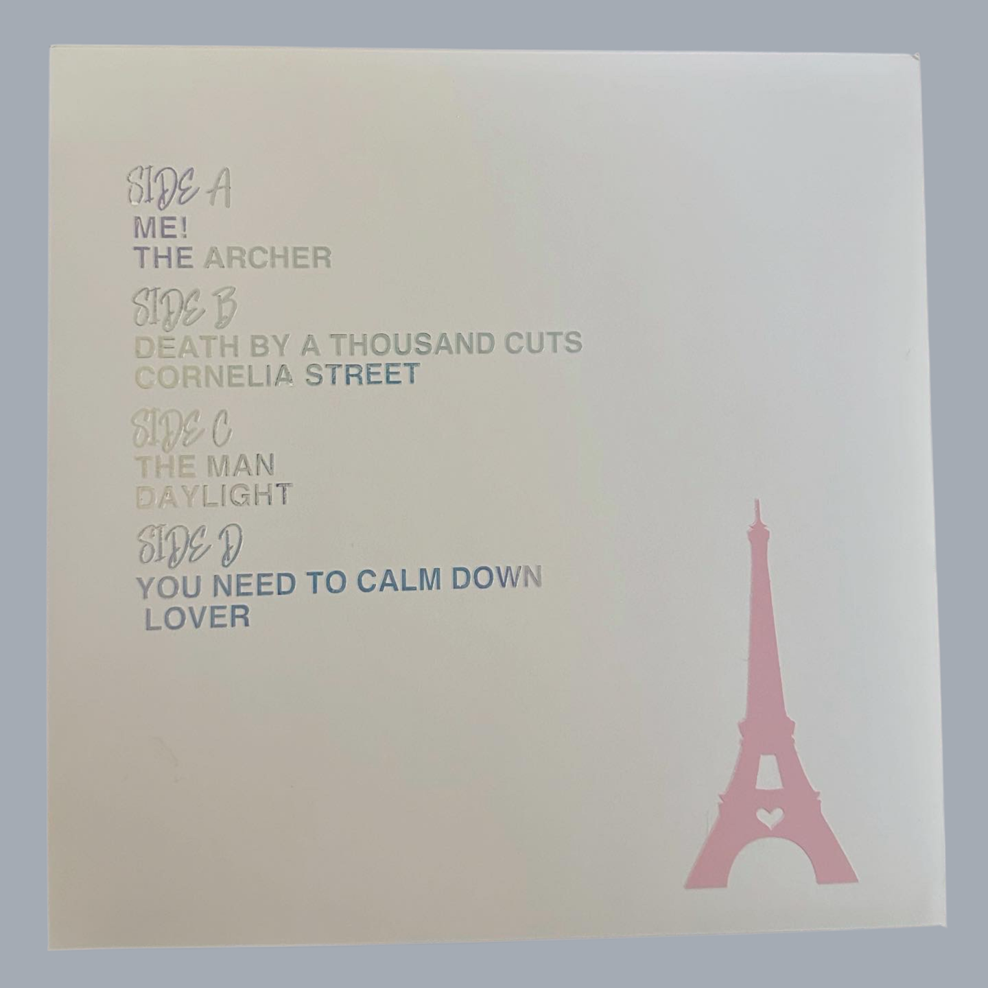 Lover Live from Paris Custom Vinyl sleeve