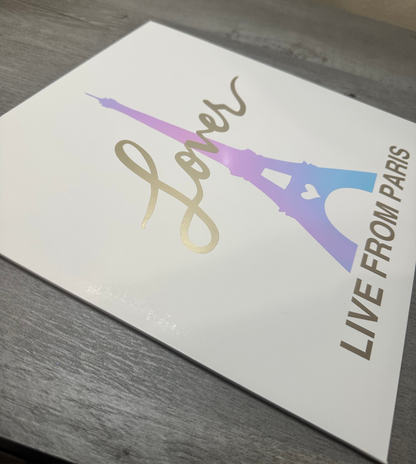 Lover Live from Paris Eiffiel Tower Design Custom Vinyl sleeve