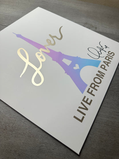 Lover Live from Paris Eiffiel Tower Design Custom Vinyl sleeve