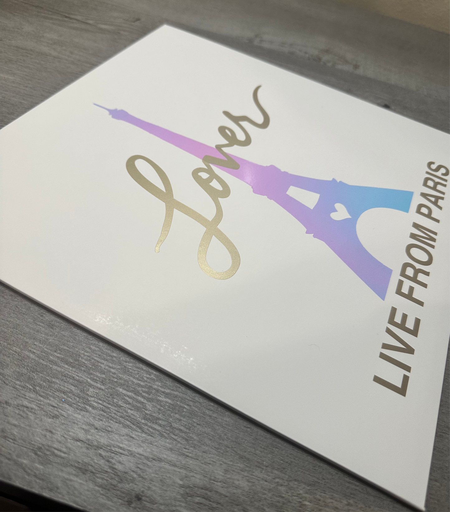 Lover Live from Paris Eiffiel Tower Design Custom Vinyl sleeve