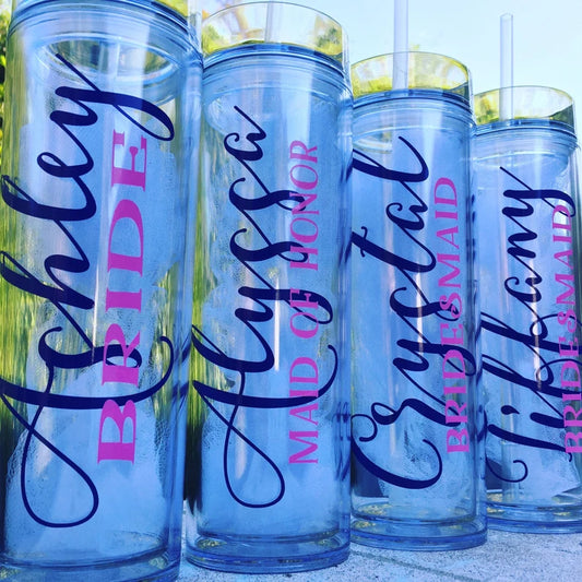 Personalized tumblers, bridesmaid gifts, bridesmaid tumblers, bachelorette party, girls weekend