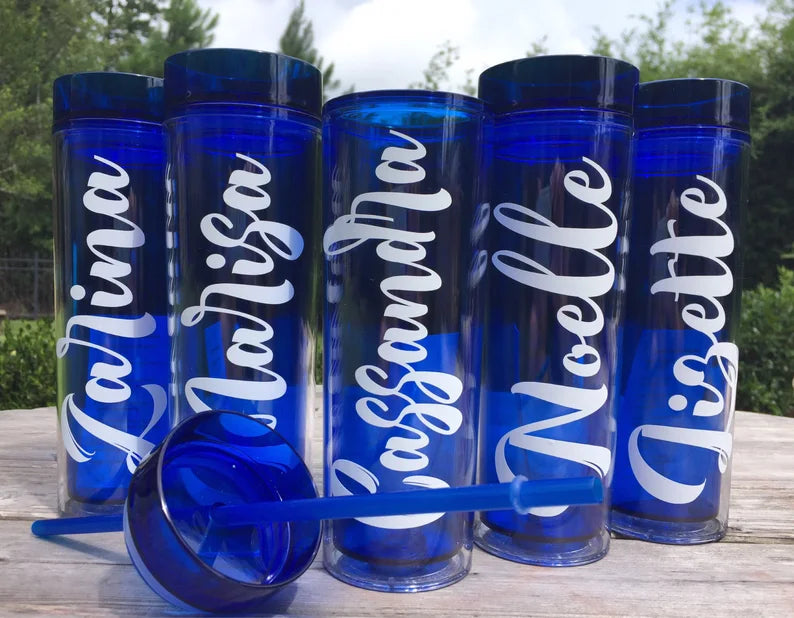 Personalized tumblers, bridesmaid gifts, bridesmaid tumblers, bachelorette party, girls weekend