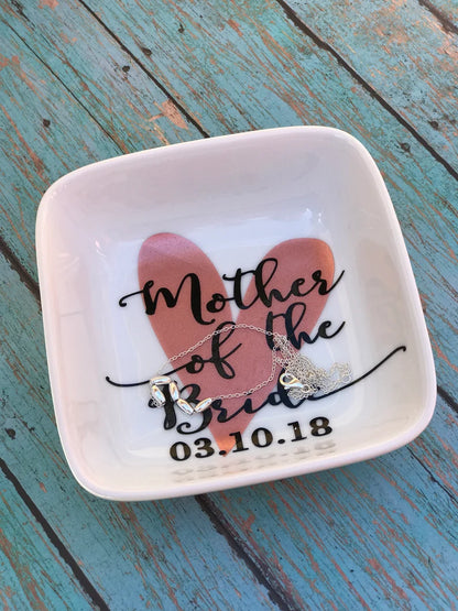 Mother of the Bride Gift, Personalized Mother Gift from Bride, Wedding Gift ideas from Bride, Custom Ring Dish for Her, Gifts for MOB