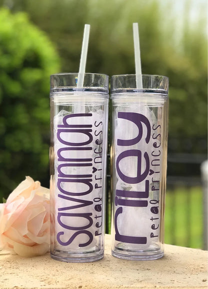 Personalized Flower girl Tumblers, Petal Princess Cup, Flower Girl Gift, Personalized  Tumbler, Flower Girl Proposal, Jr Bridesmaid Tumbler