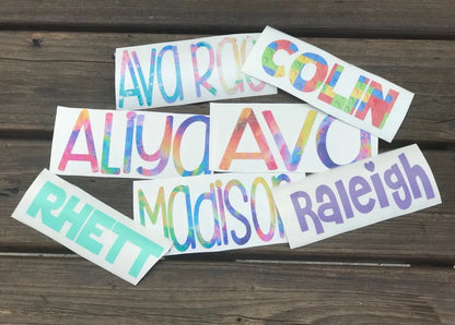 Name decals for kids, Back to school decals, Name sticker for kids cups, flower girl gift