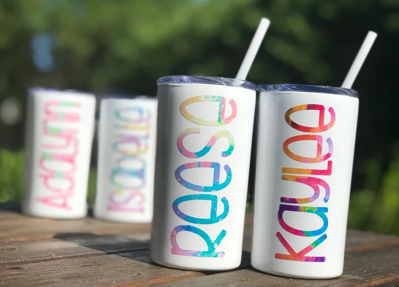 Name decals for kids, Back to school decals, Name sticker for kids cups, flower girl gift