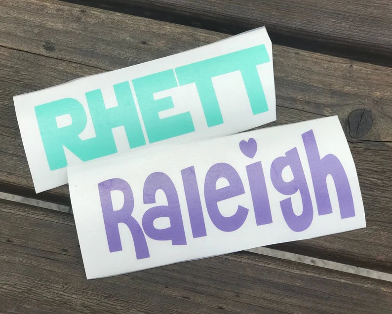 Name decals for kids, Back to school decals, Name sticker for kids cups, flower girl gift