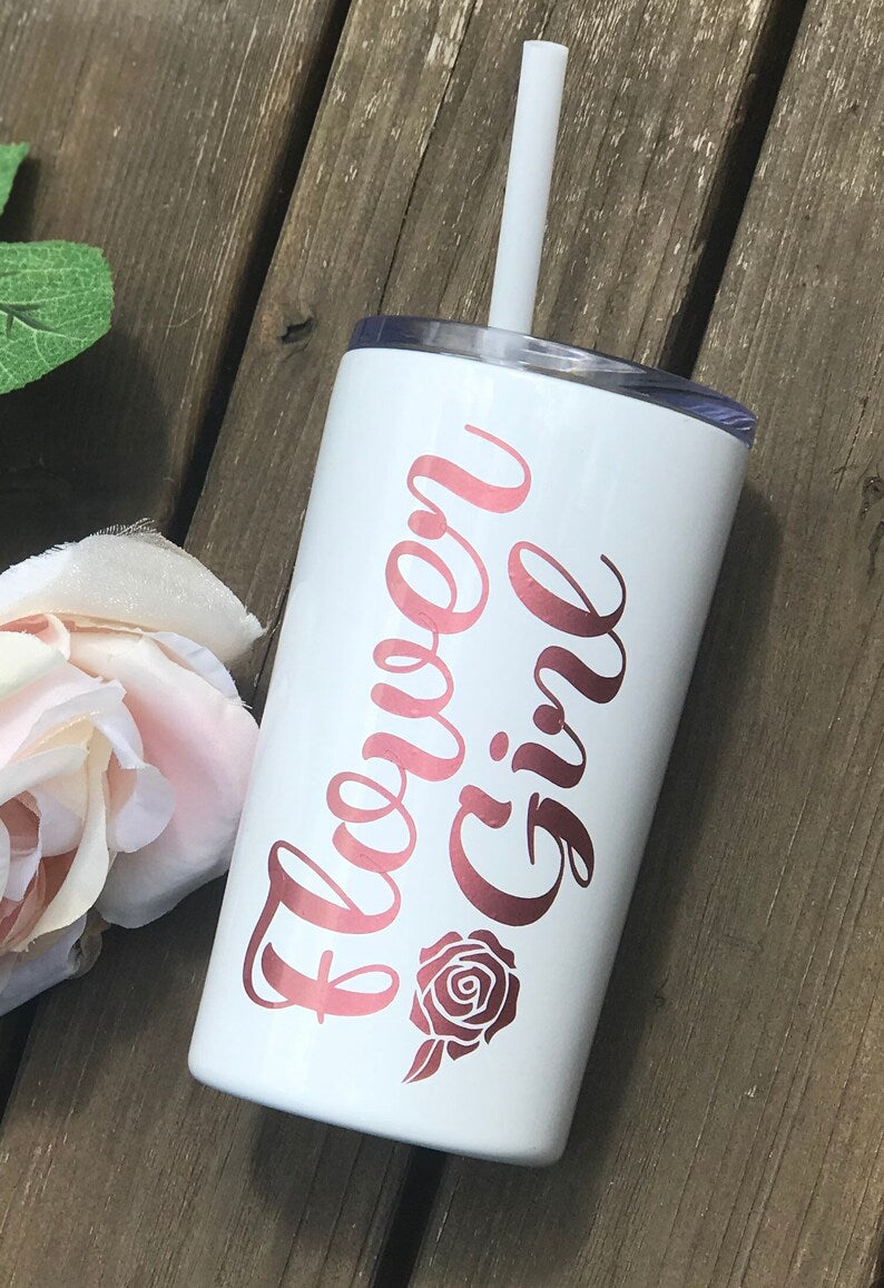 Flower Girl Skinny Tumbler, Flower Girl Tumbler, Flower Girl, Flower Girl Gift, Flower Girl Cup, Flower Girl Stainless Steel