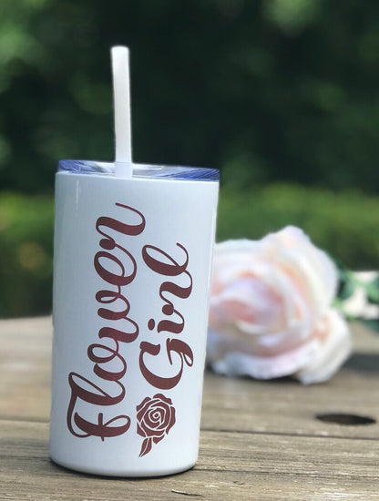 Flower Girl Skinny Tumbler, Flower Girl Tumbler, Flower Girl, Flower Girl Gift, Flower Girl Cup, Flower Girl Stainless Steel