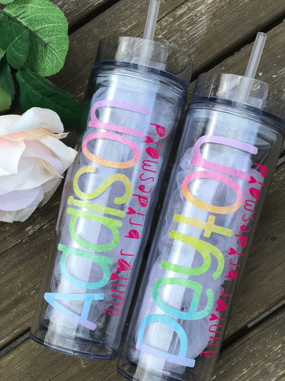 Personalized Name Decal for Kid Cups, Flower Girl Decal, Ring Bearer Decal, Stickers for tumblers