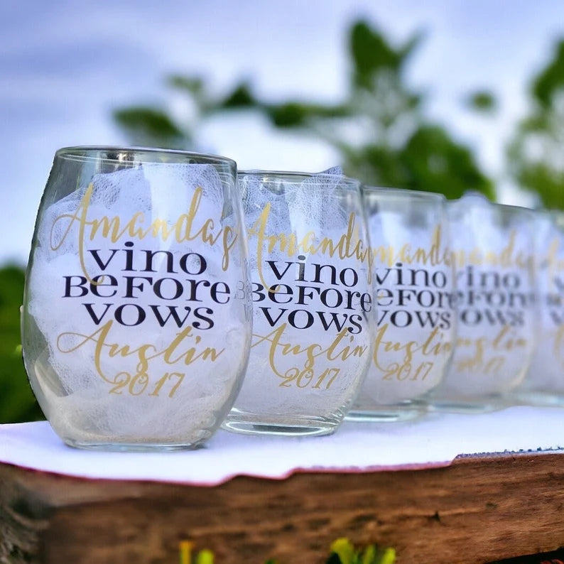 Wine Glasses for Bachelorette Party, Personalized Bachelorette Weekend Glasses, Bridesmaids Wine Glasses, Girls Weekend