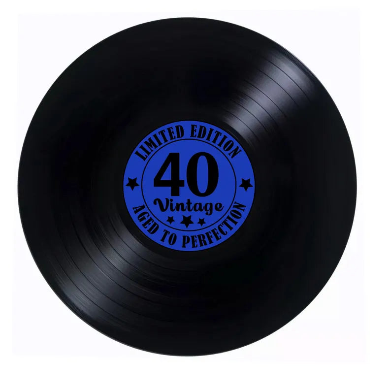 40th Birthday Record Guestbook Sign with picture, Birthday decorations for adult party, Decor for Record Lover