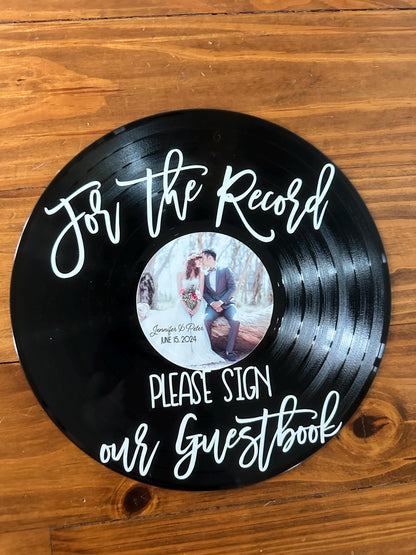 Custom Wedding Enlopment Record Sign, Vinyl Record Decor for Wedding Gift