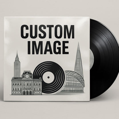 Custom 12" Vinyl Record Sleeve – Full Photo Album Cover – Wedding Guestbook, Picture Disc Sleeve, Replacement Jacket or Gift