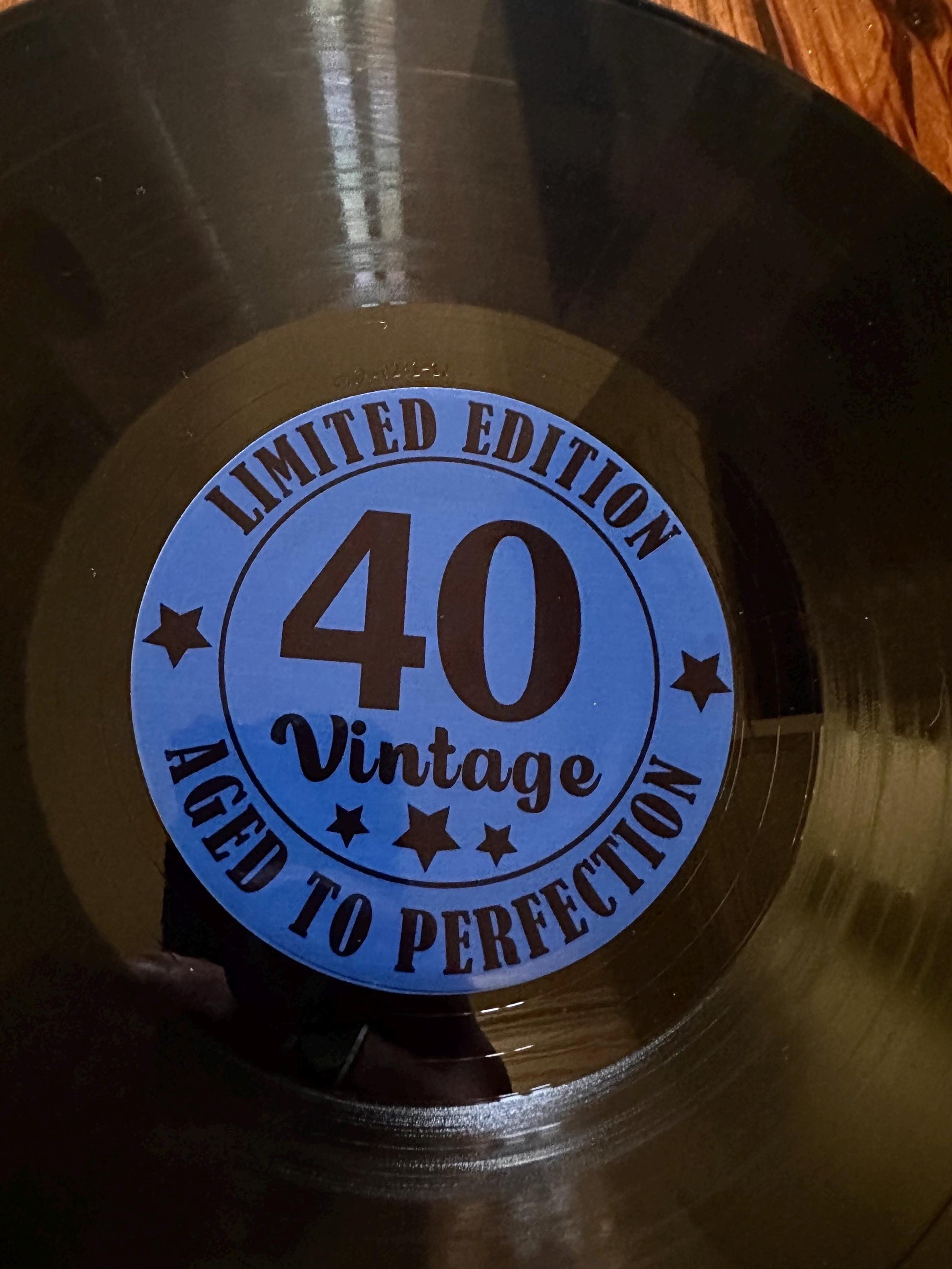 Personalized Vinyl Record Sign, 60 Rocks sign, Over the Hill Birthday Decor, Music-Themed Guestbook, Milestone Birthday Party Sign