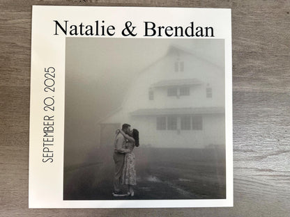 Custom Wedding Vinyl 12” Sleeve Full Picture Record Jacket with Clear Protective Jacket