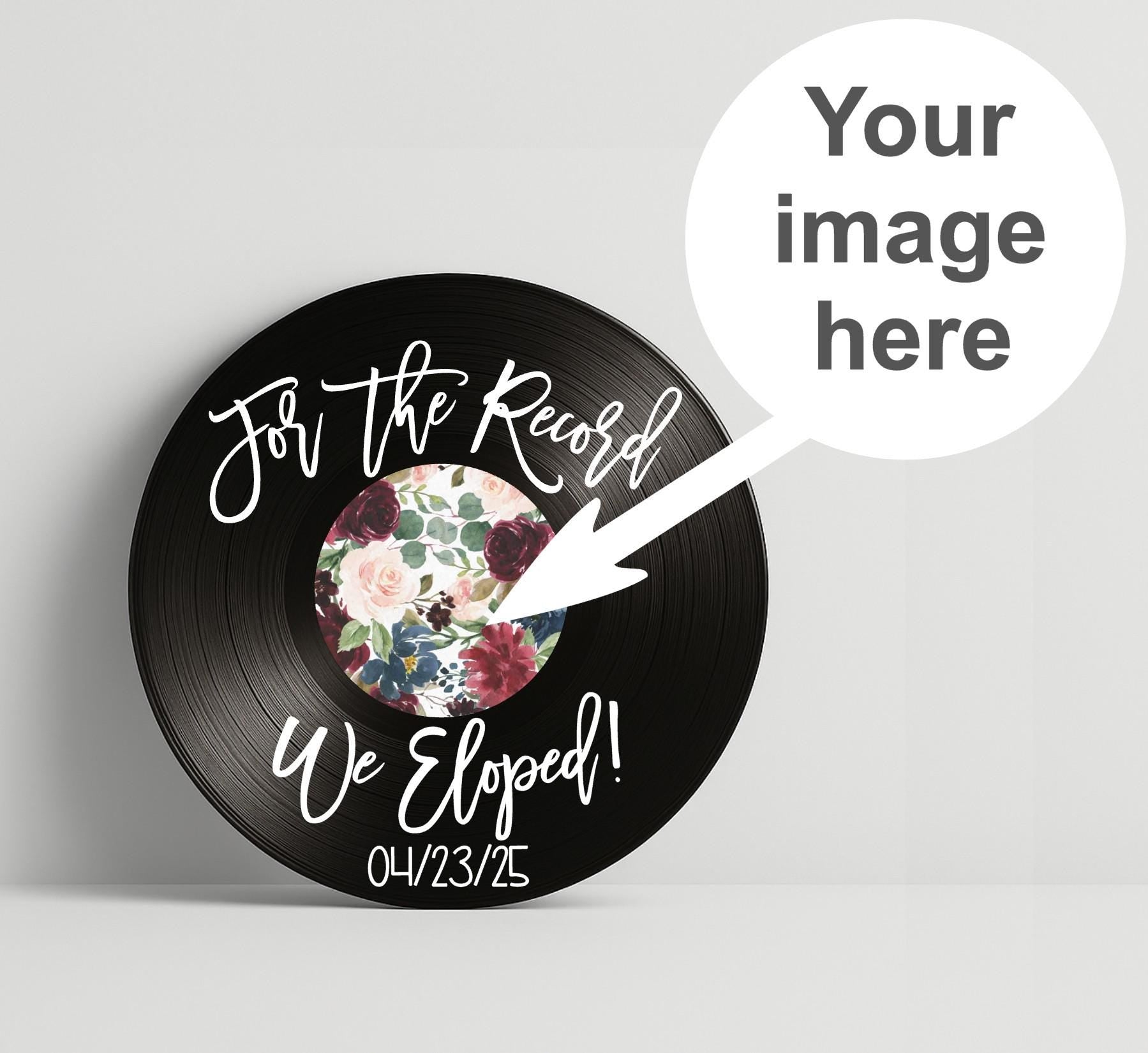 Custom Wedding Enlopment Record Sign, Vinyl Record Decor for Wedding Gift