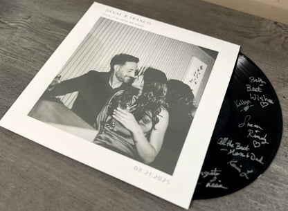 Custom Wedding Vinyl 12” Sleeve Full Picture Record Jacket with Clear Protective Jacket