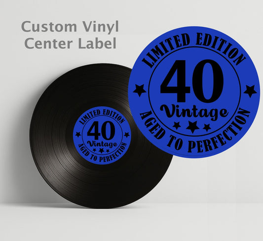 40th Birthday Record Guestbook Sign with picture, Birthday decorations for adult party, Decor for Record Lover