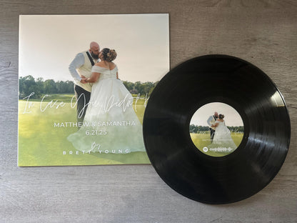 Custom Full Photo 12” Vinyl Record Sleeve and Record with Label
