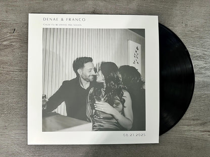 Custom Wedding Vinyl 12” Sleeve Full Picture Record Jacket with Clear Protective Jacket