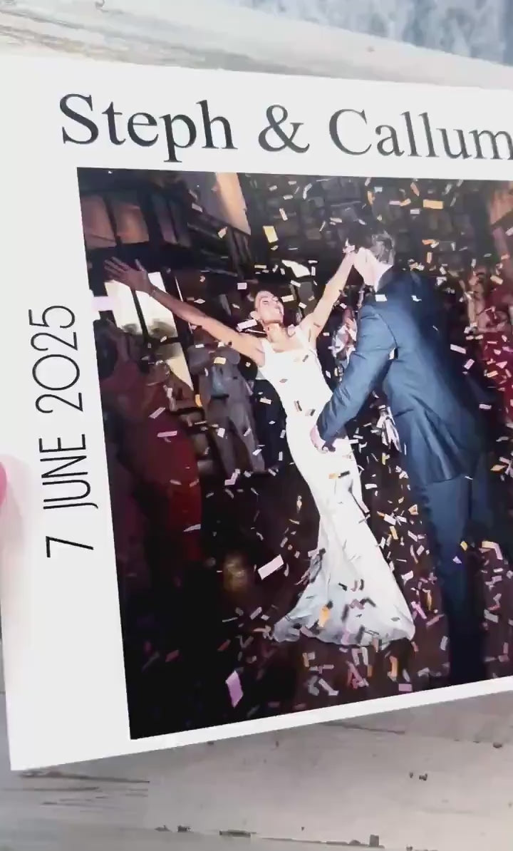 Custom Wedding Vinyl 12” Sleeve Full Picture Record Jacket with Clear Protective Jacket